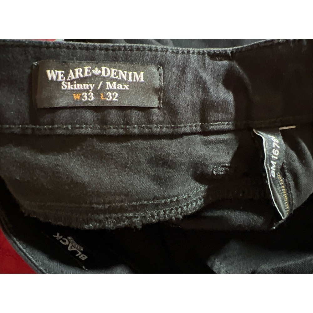 Buffalo David Bitton Skinny Max 33X32 Black Midnight Wax Classic Cowboy Jeans - Picture 13 of 16
